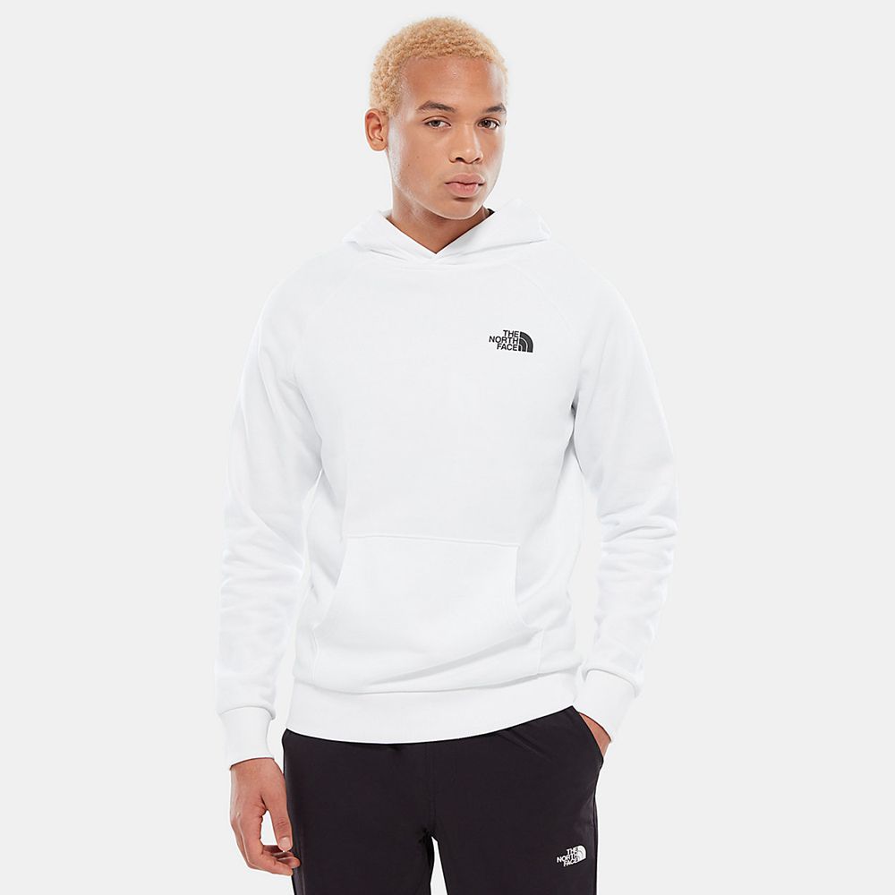 The North Face Hoodie Mens Australia - The North Face Raglan Redbox White (RHI-134597)